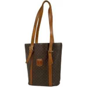 Celine Macadam tote bag handbag canvas brown
